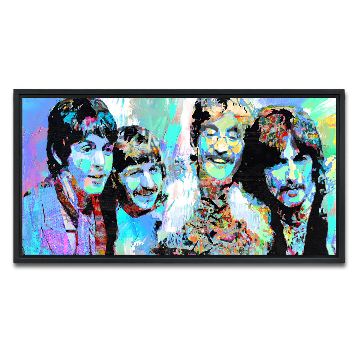 AUTO-MOCKUP WHITE | celebrate beatles | 1 Piece | Black Framed Canvas | group=2x1
