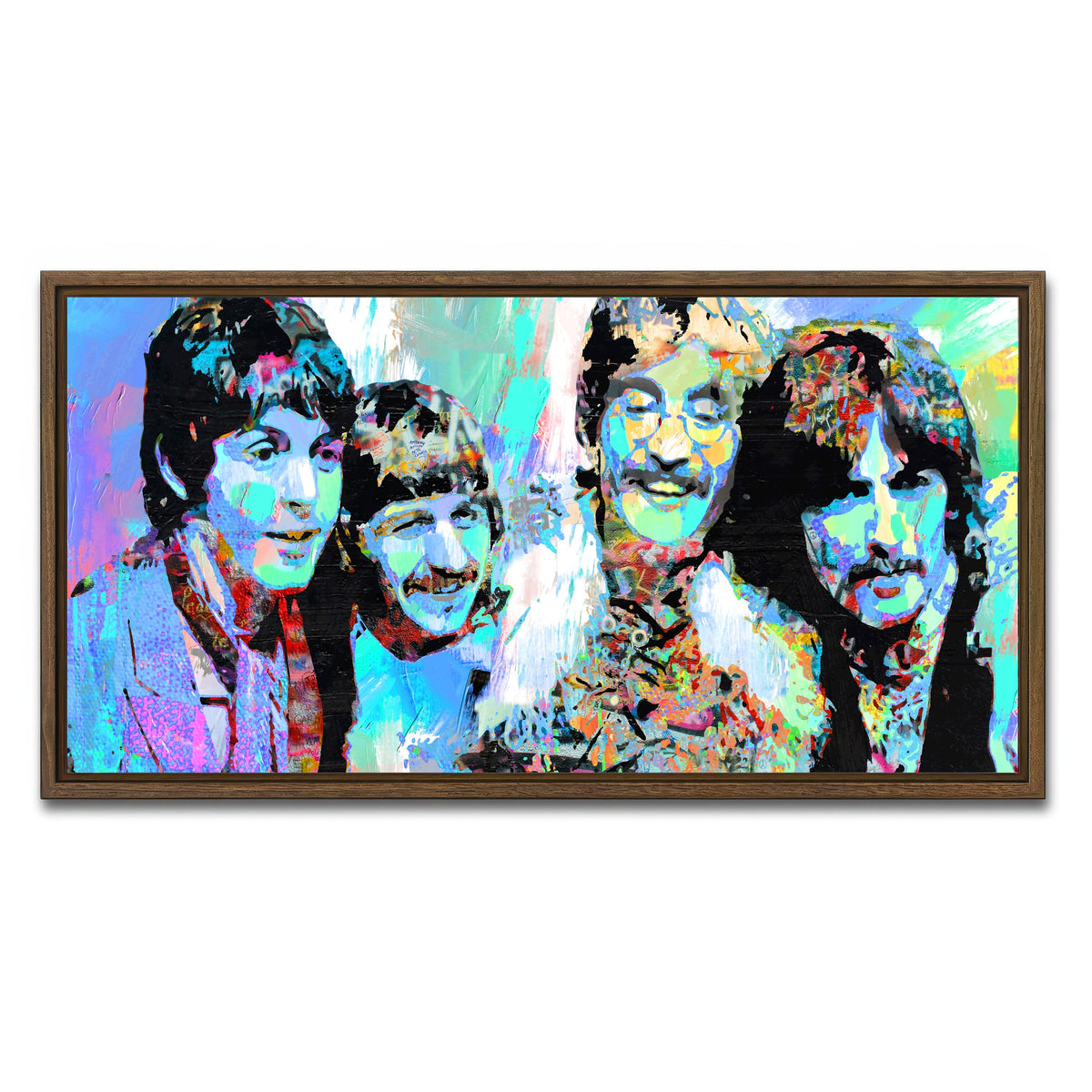 AUTO-MOCKUP WHITE | celebrate beatles | 1 Piece | Walnut Framed Canvas | group=2x1