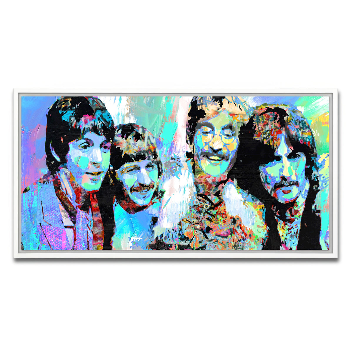 AUTO-MOCKUP WHITE | celebrate beatles | 1 Piece | White Framed Canvas | group=2x1