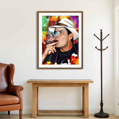 AUTO-MOCKUP ROOM | Charlie Sheen WINNING Canvas Wall Art