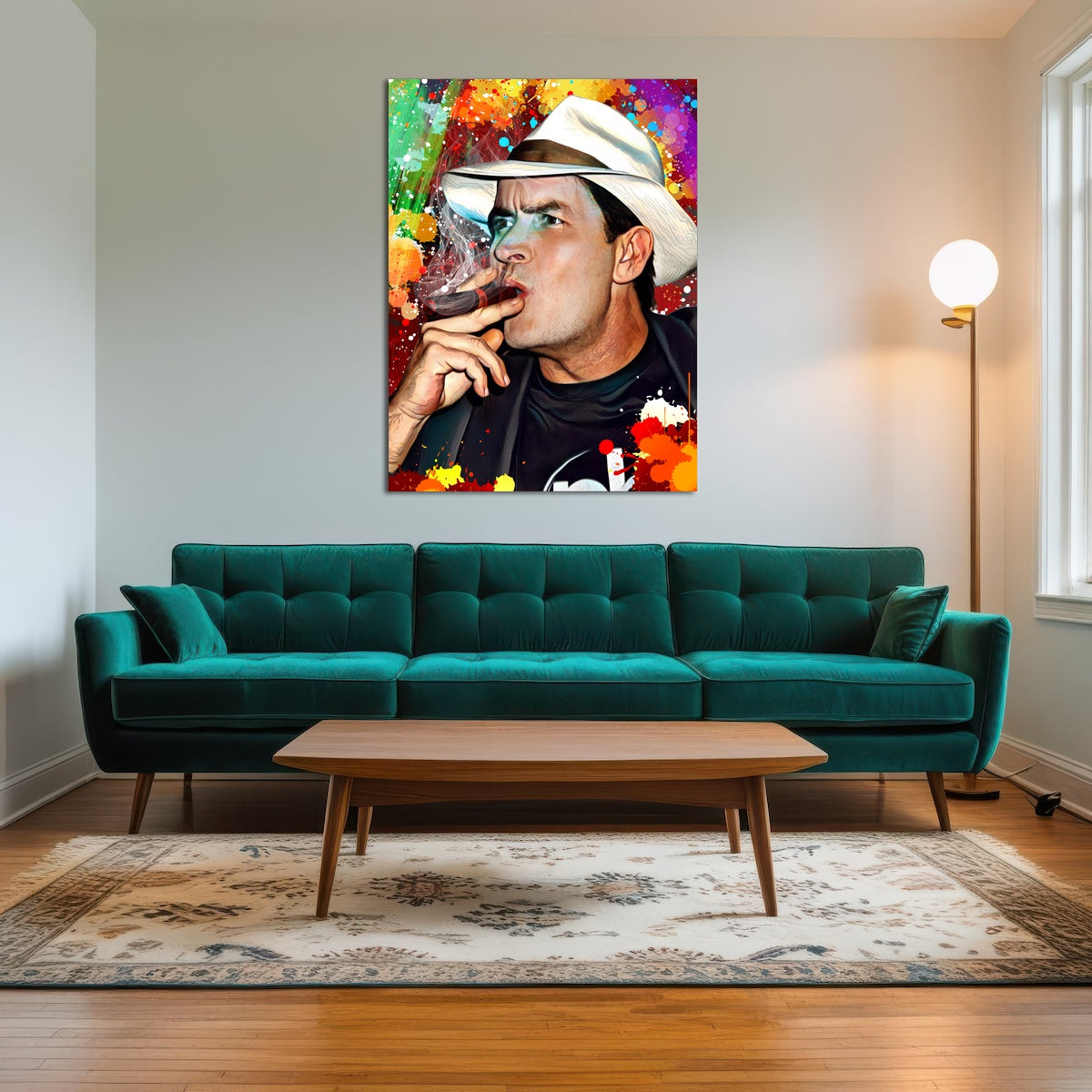 AUTO-MOCKUP ROOM | charlie sheen winning canvas