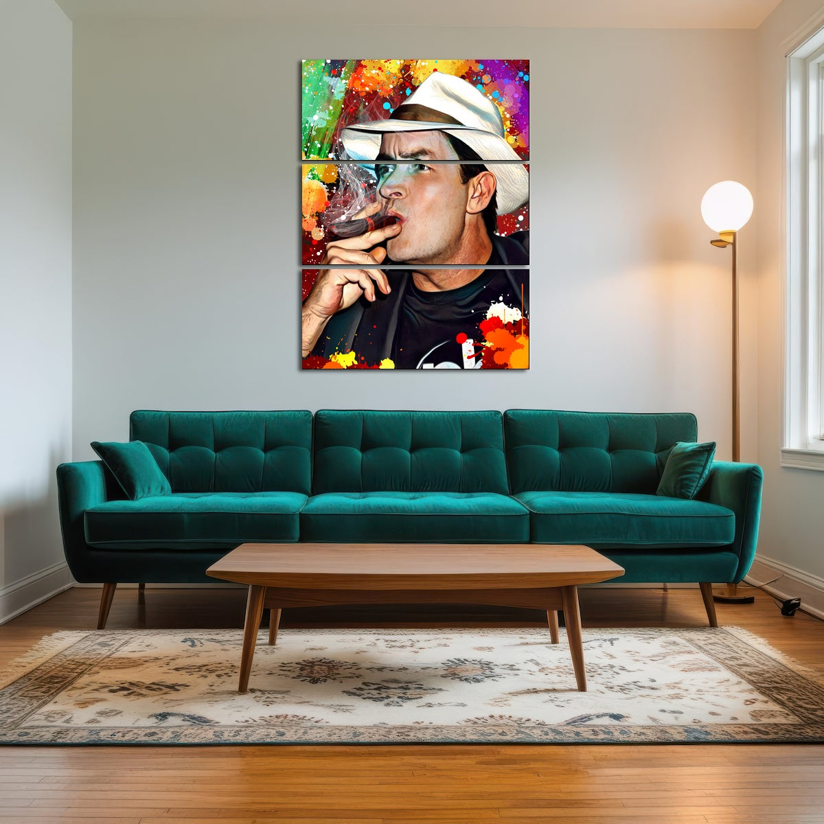 AUTO-MOCKUP ROOM | charlie sheen winning canvas