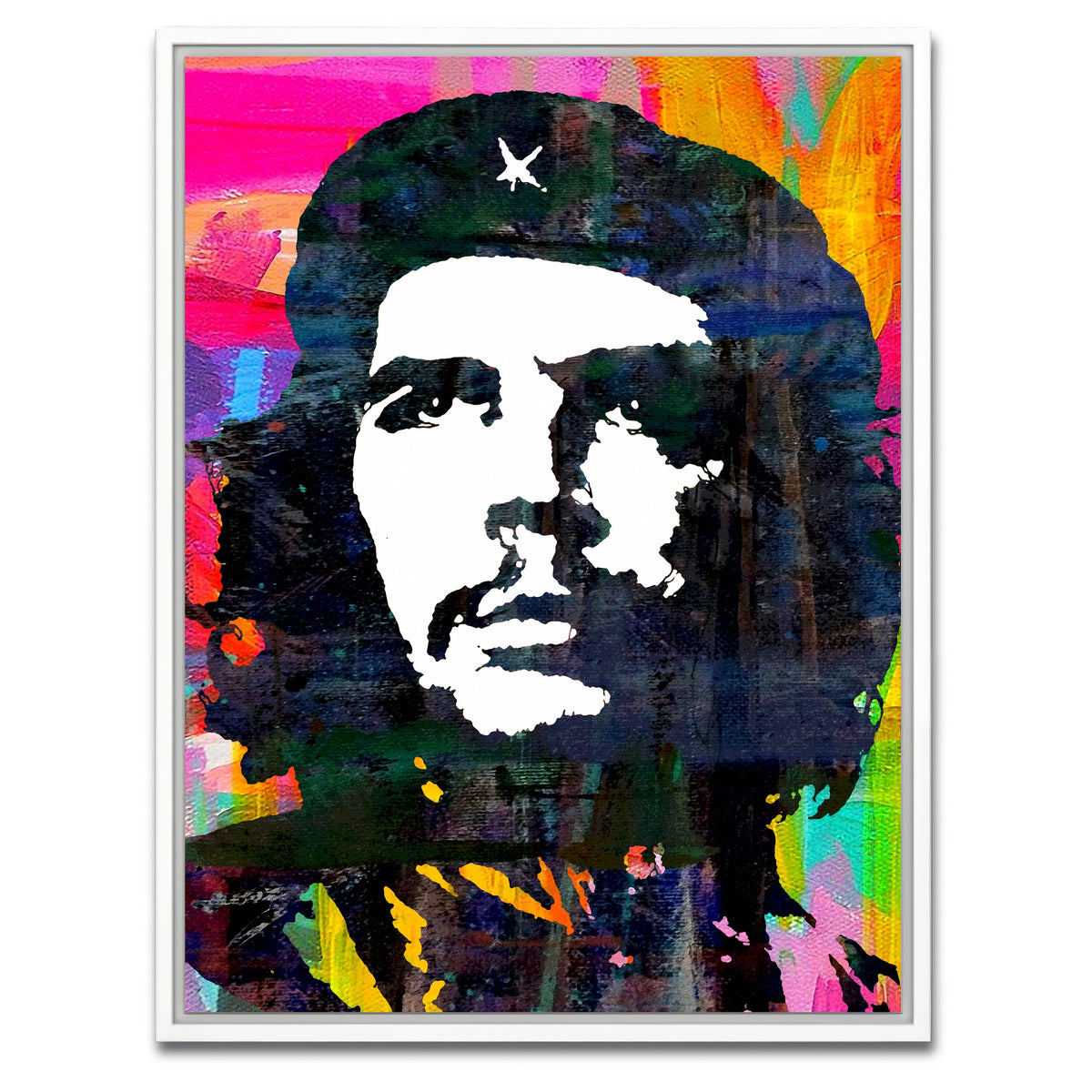 AUTO-MOCKUP WHITE | che guevara color | 1 Piece | White Framed Canvas | group=3x4