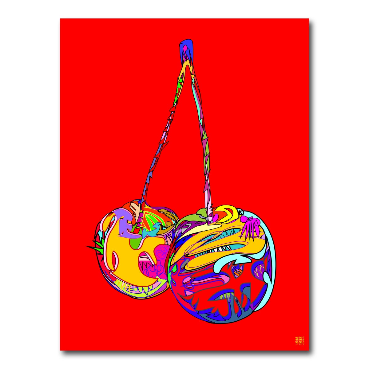 AUTO-MOCKUP WHITE | cherries red | 1 Piece | Gallery Wrap Canvas | group=3x4