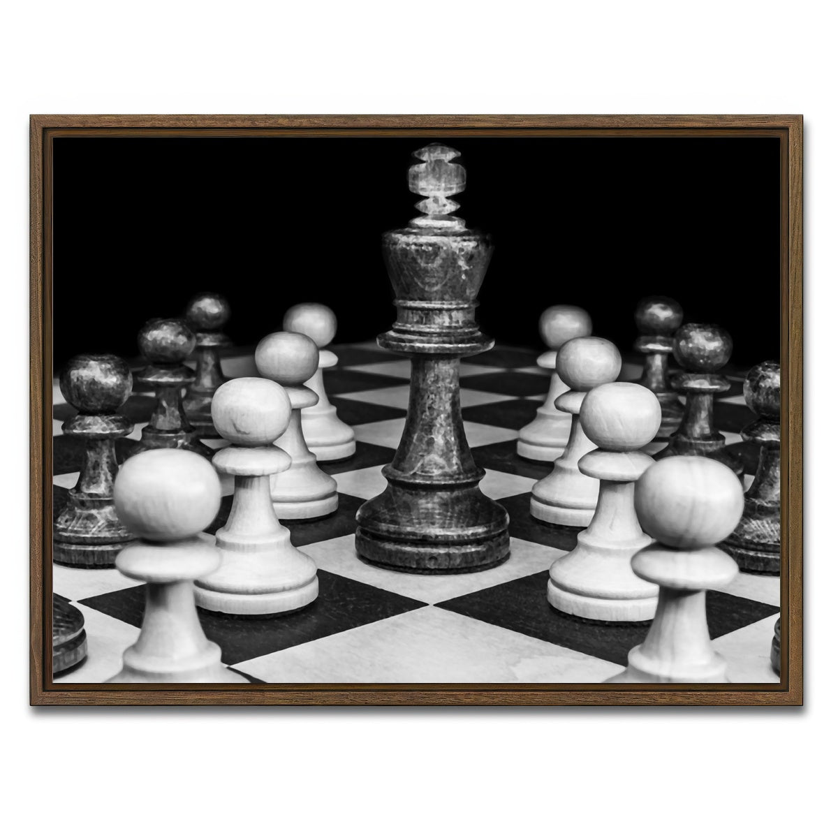 AUTO-MOCKUP WHITE | chess | 1 Piece | Walnut Framed Canvas | group=4x3