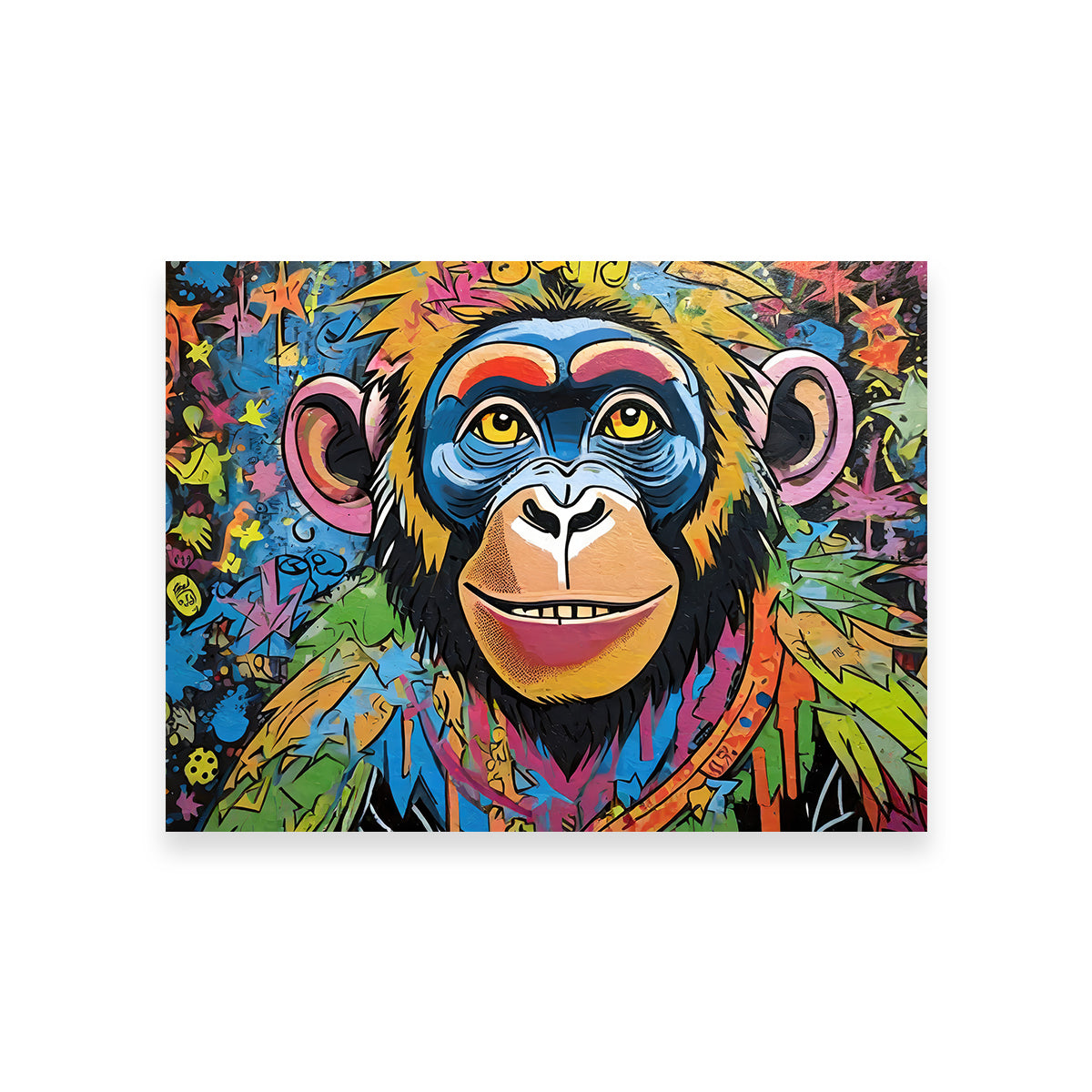 Chimp Graffiti Wall Art