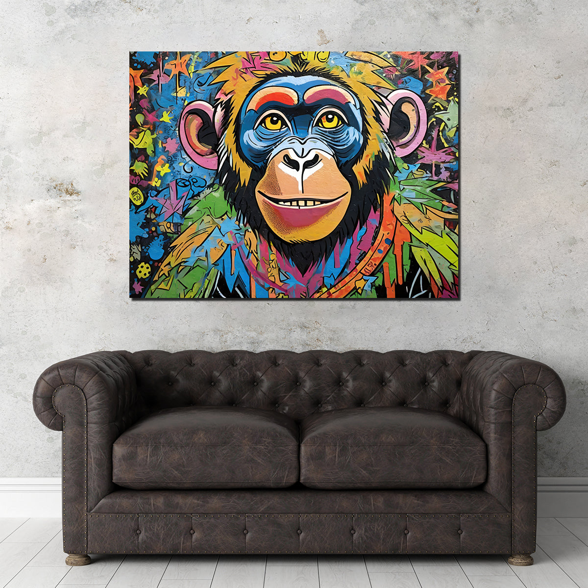 Chimp Graffiti Wall Art