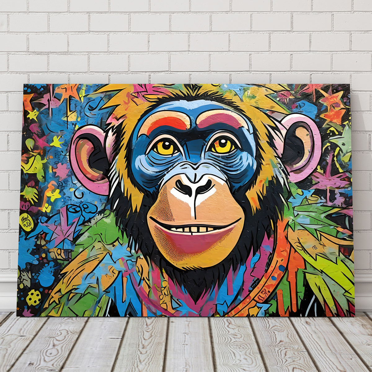 Chimp Graffiti Wall Art