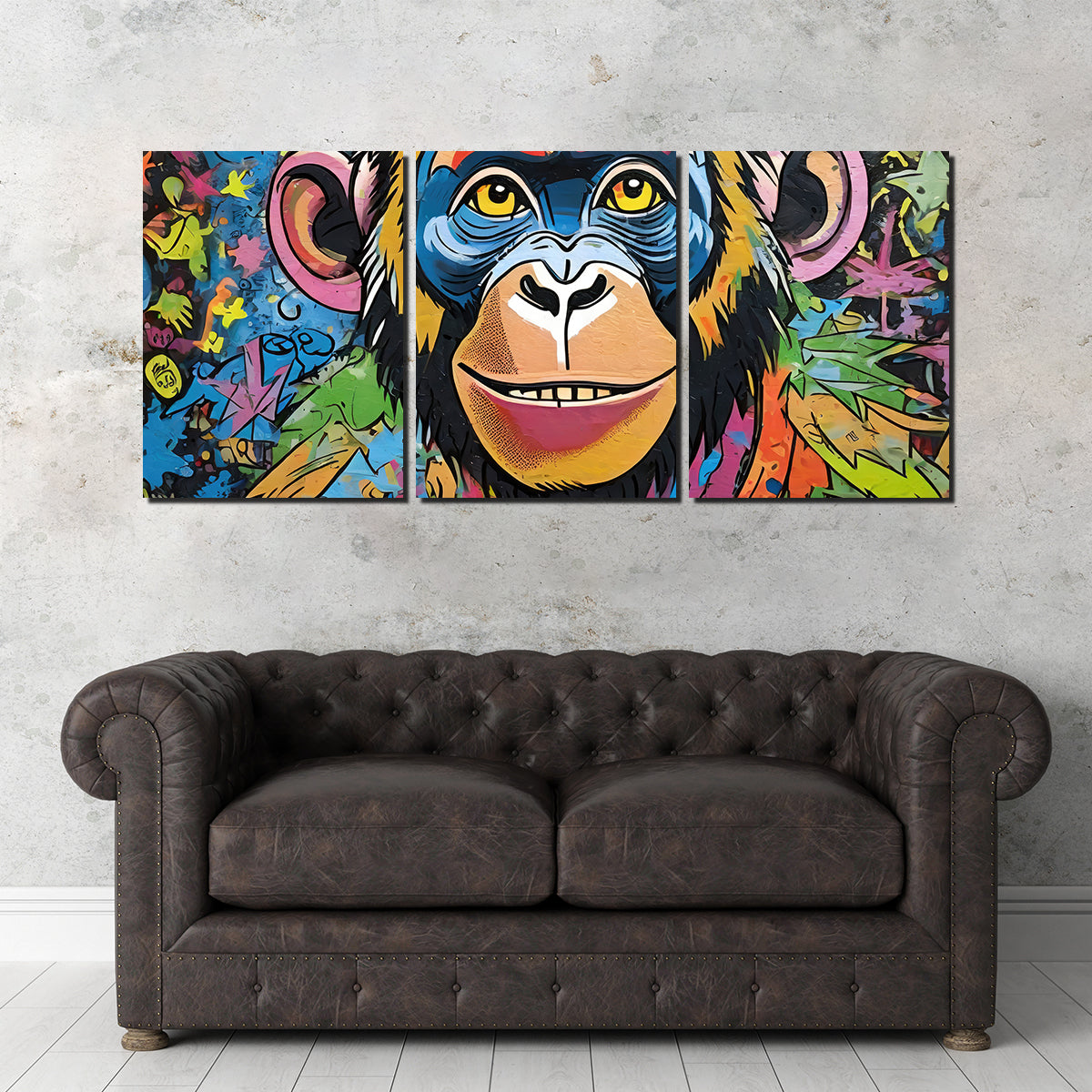 Chimp Graffiti Wall Art