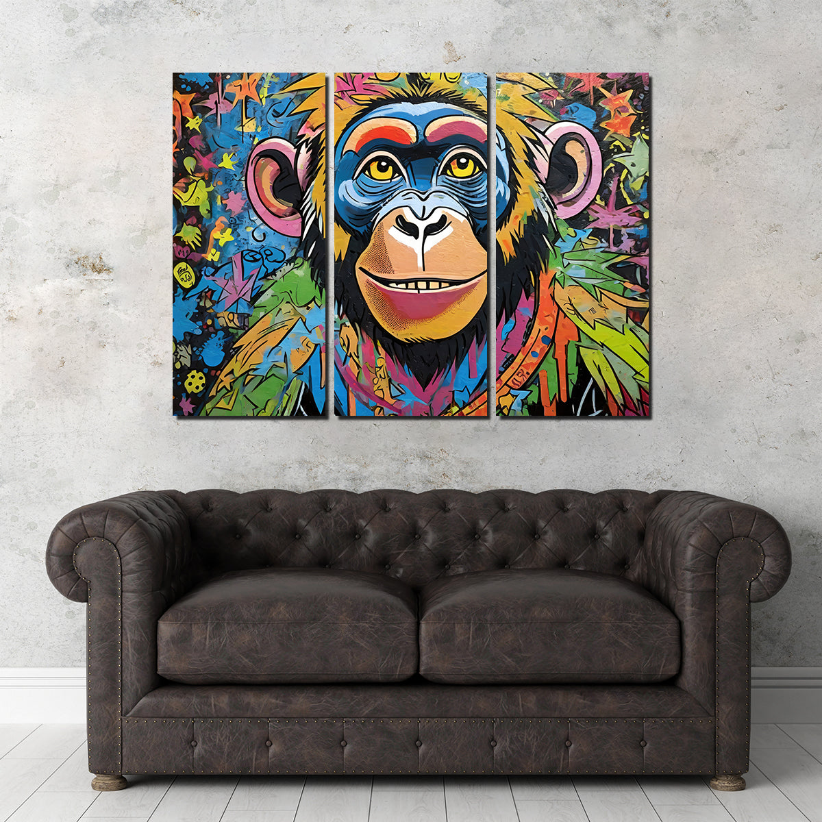 Chimp Graffiti Wall Art