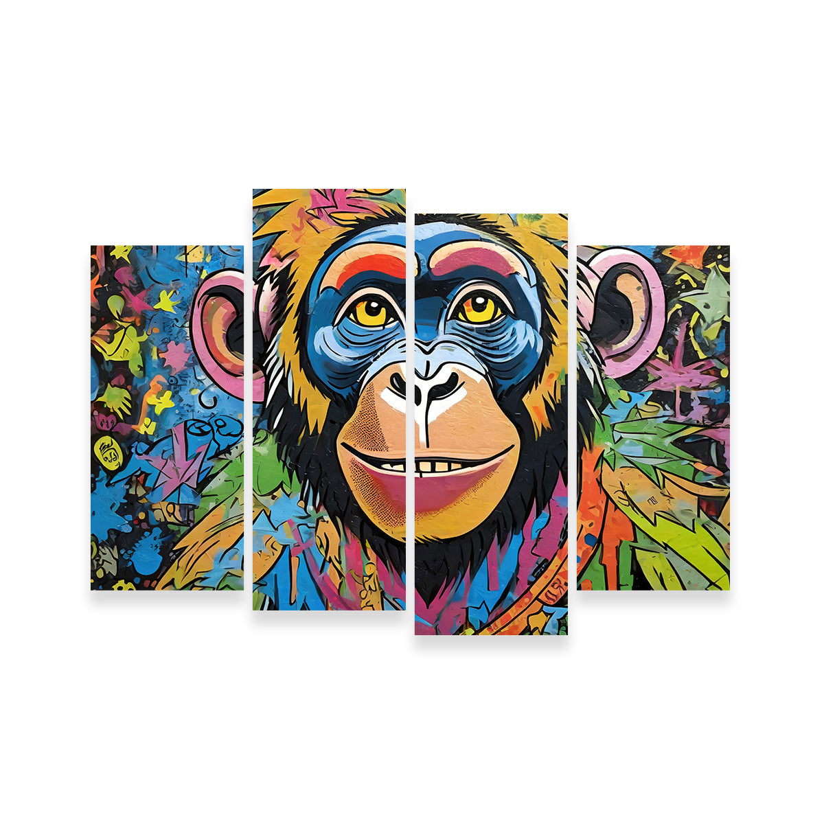 Chimp Graffiti Wall Art