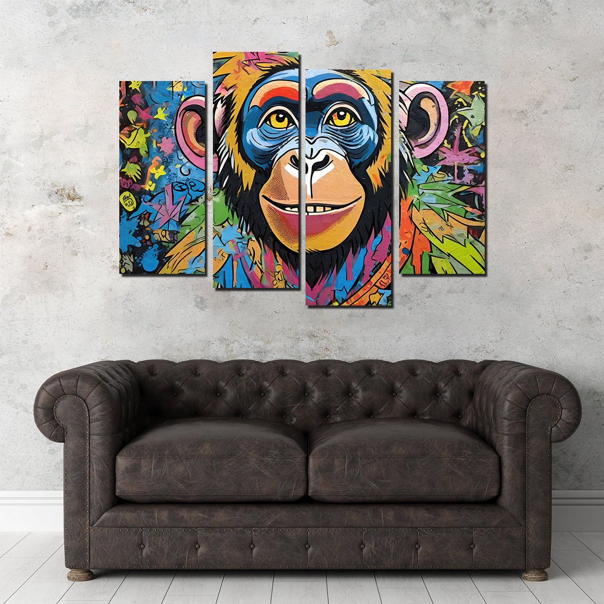 Chimp Graffiti Wall Art