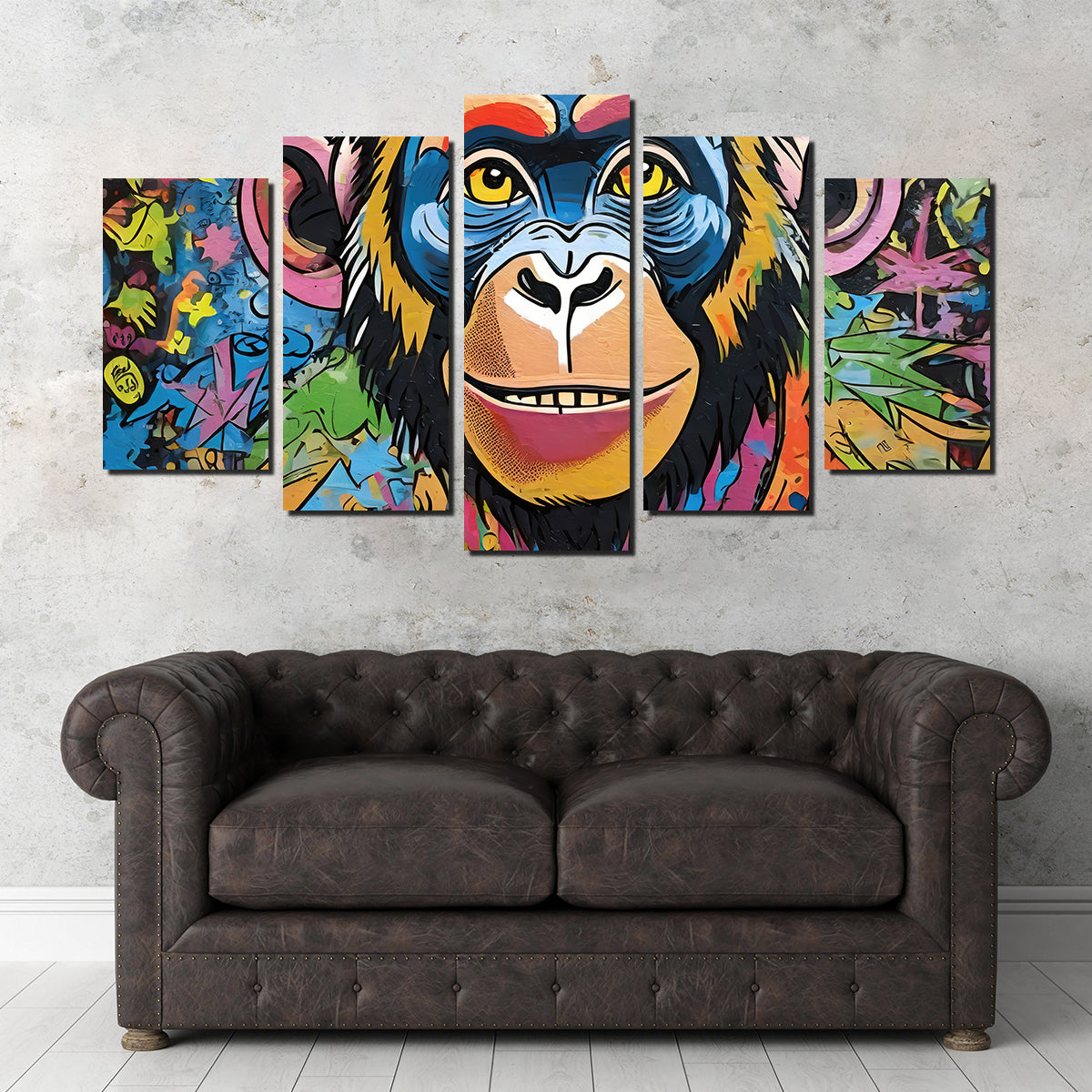 Chimp Graffiti Wall Art