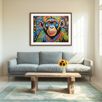 AUTO-MOCKUP ROOM | Chimp Graffiti Wall Art