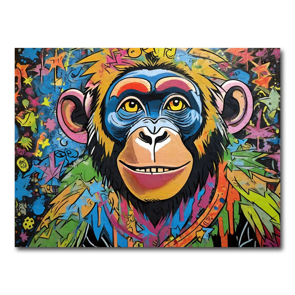 AUTO-MOCKUP WHITE | chimp graffiti | 1 Piece | Gallery Wrap Canvas | group=4x3