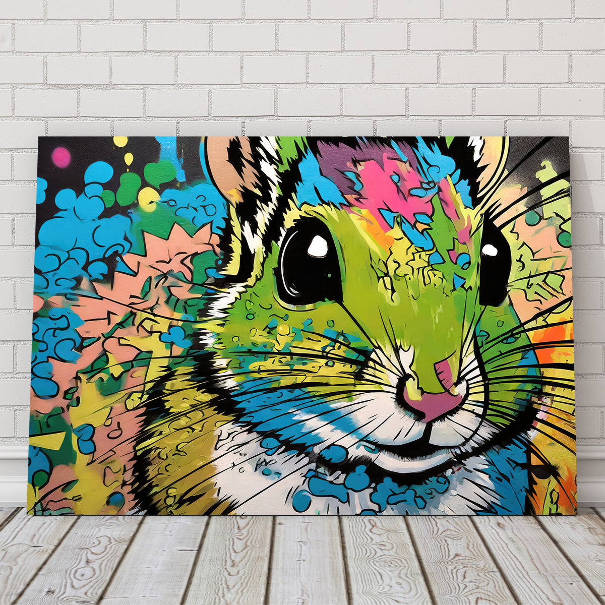 Chipmunk Graffiti Wall Art