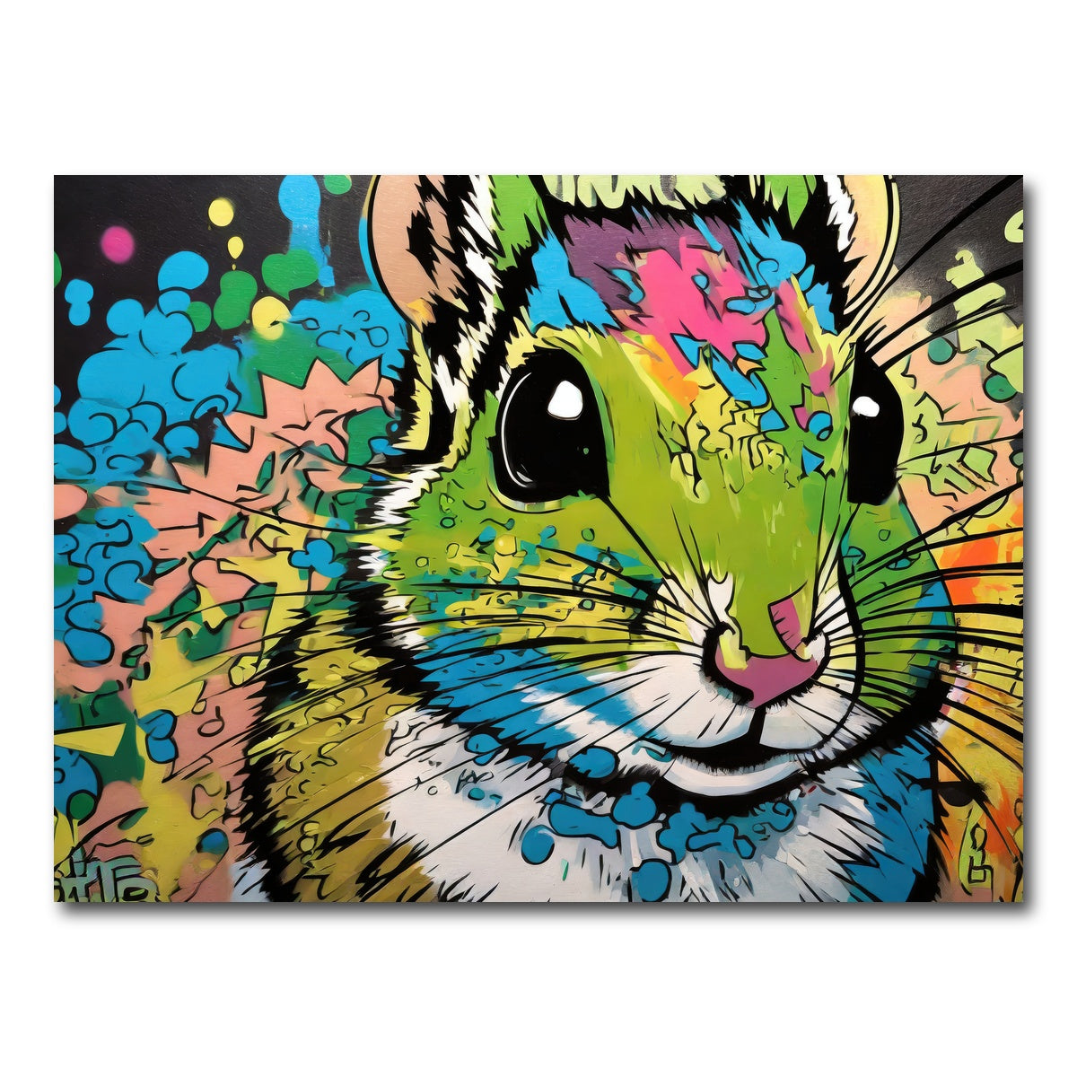 AUTO-MOCKUP WHITE | chipmunk graffiti | 1 Piece | Gallery Wrap Canvas | group=4x3