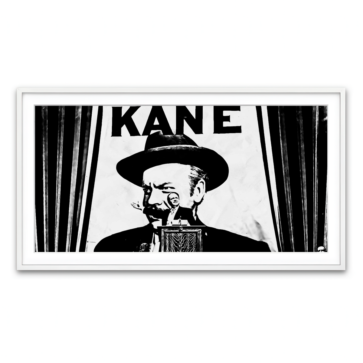 Framed Print 2x1 White