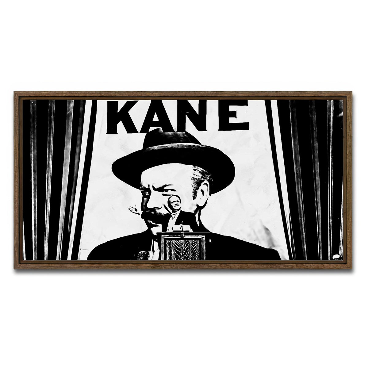 AUTO-MOCKUP WHITE | citizen kane | 1 Piece | Walnut Framed Canvas | group=2x1
