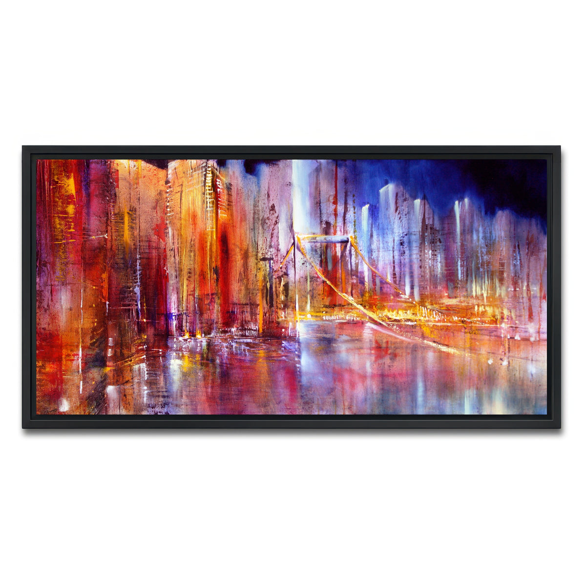 AUTO-MOCKUP WHITE | city scape | 1 Piece | Black Framed Canvas | group=2x1