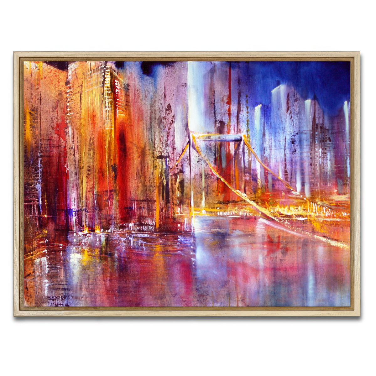 AUTO-MOCKUP WHITE | city scape | 1 Piece | Natural Framed Canvas | group=4x3