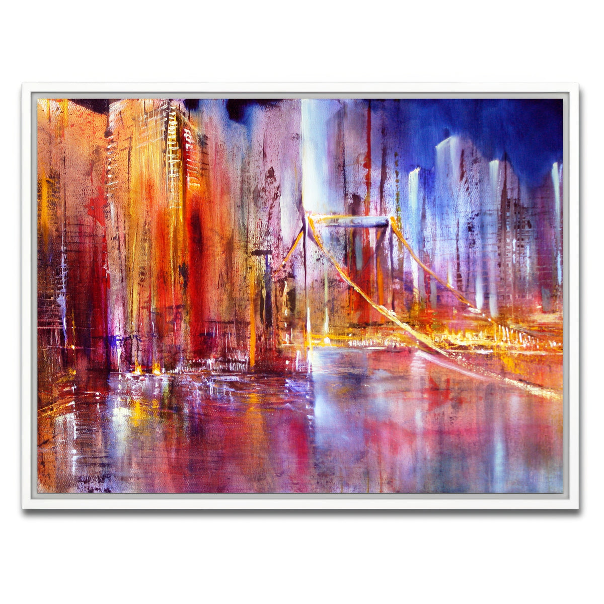 AUTO-MOCKUP WHITE | city scape | 1 Piece | White Framed Canvas | group=4x3