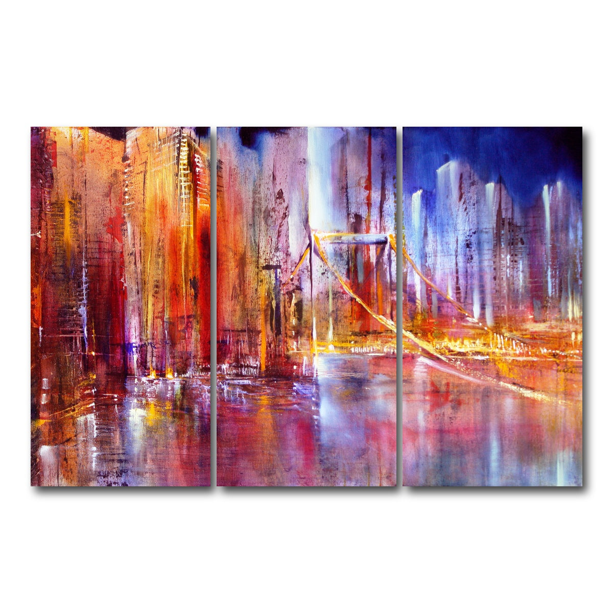 AUTO-MOCKUP WHITE | city scape | 3 Piece | Gallery Wrap Canvas | group=12x24