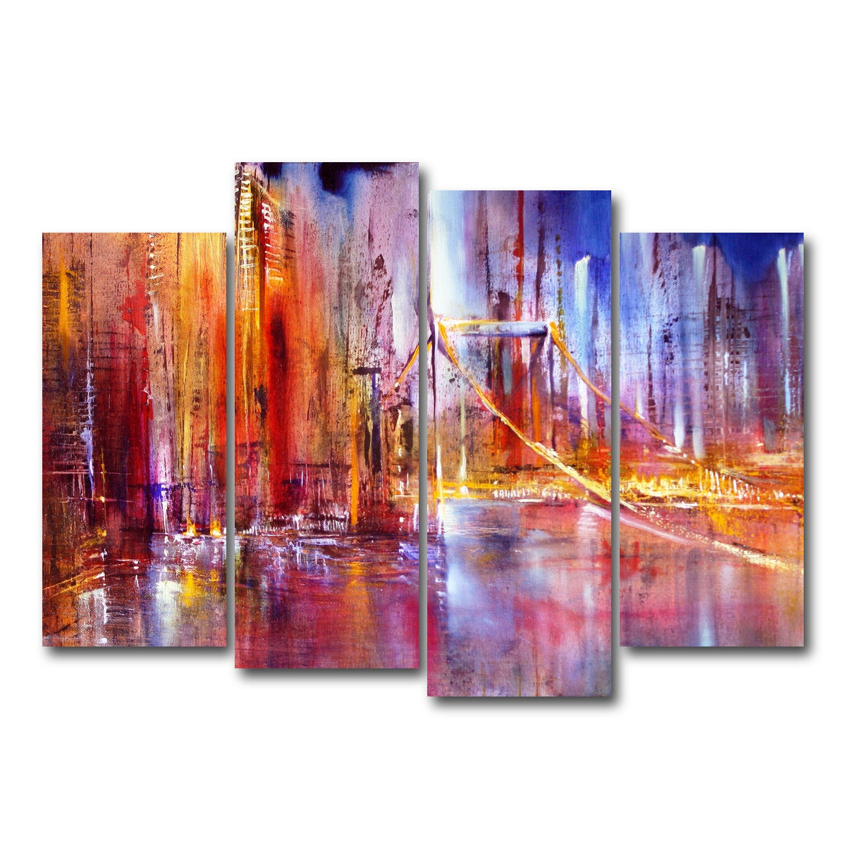 AUTO-MOCKUP WHITE | city scape | 4 Piece | Gallery Wrap Canvas | group=4_normal