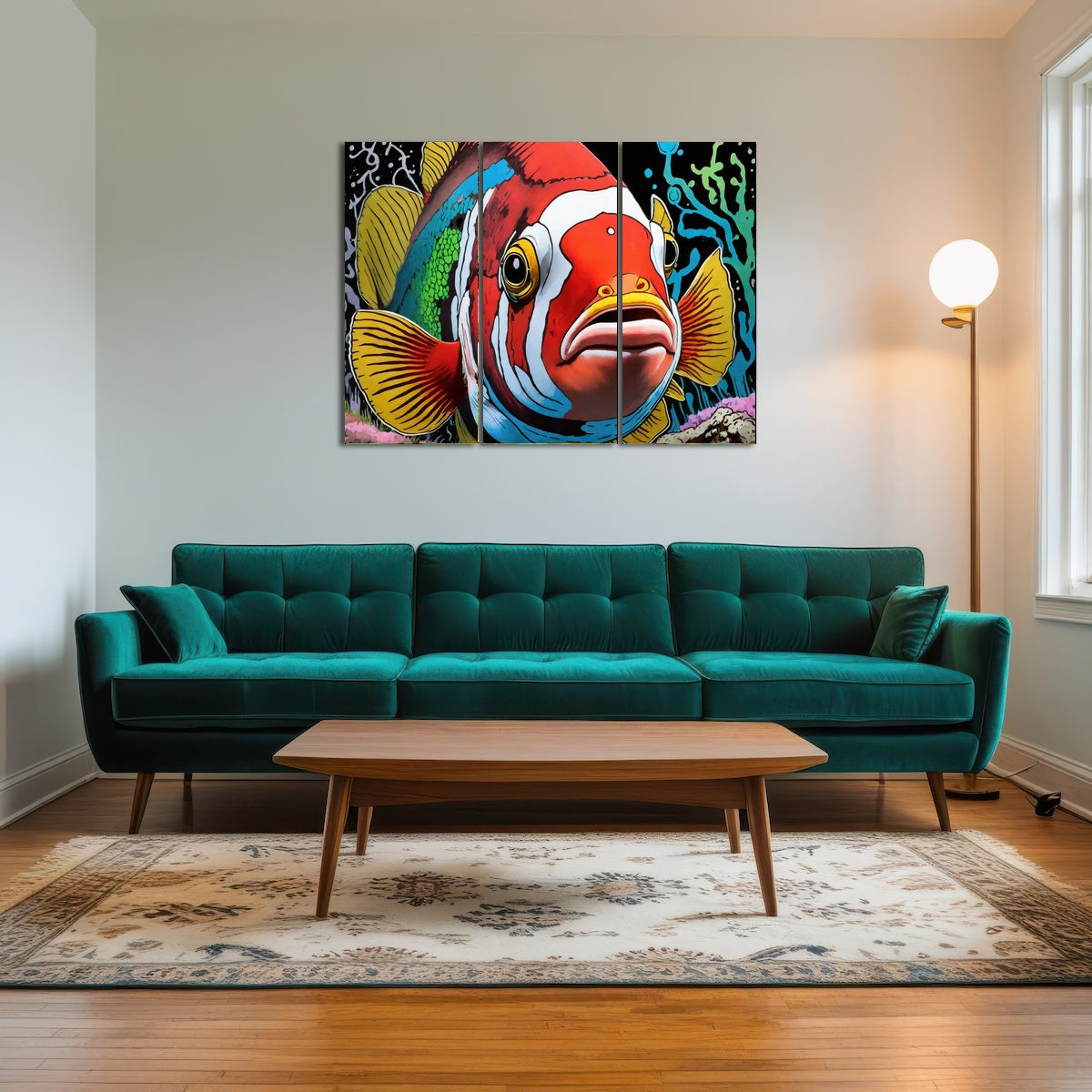 AUTO-MOCKUP ROOM | clown fish graffiti