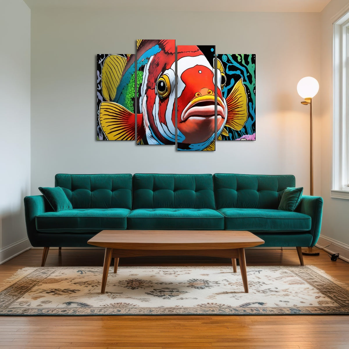 AUTO-MOCKUP ROOM | clown fish graffiti