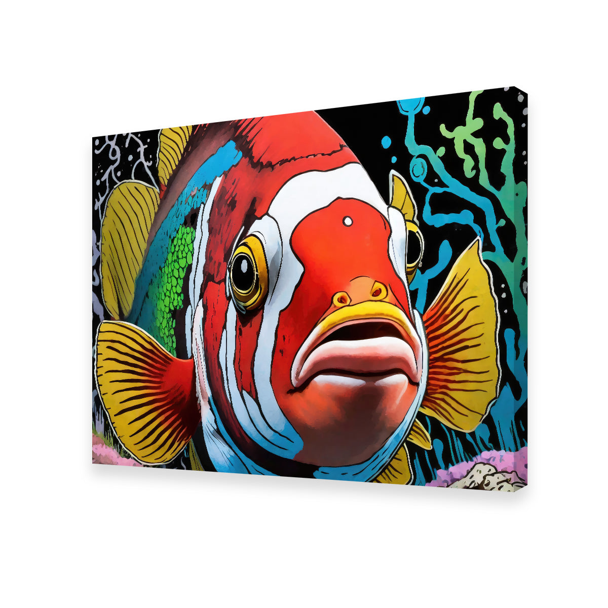 Clown Fish Graffiti Wall Art