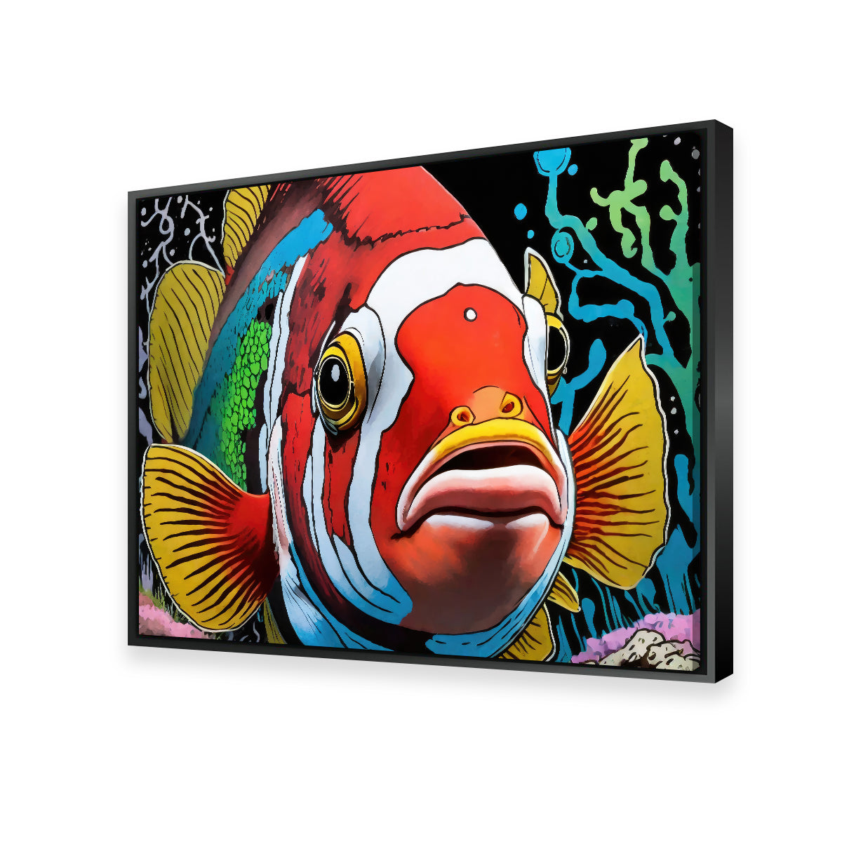 Clown Fish Graffiti Wall Art