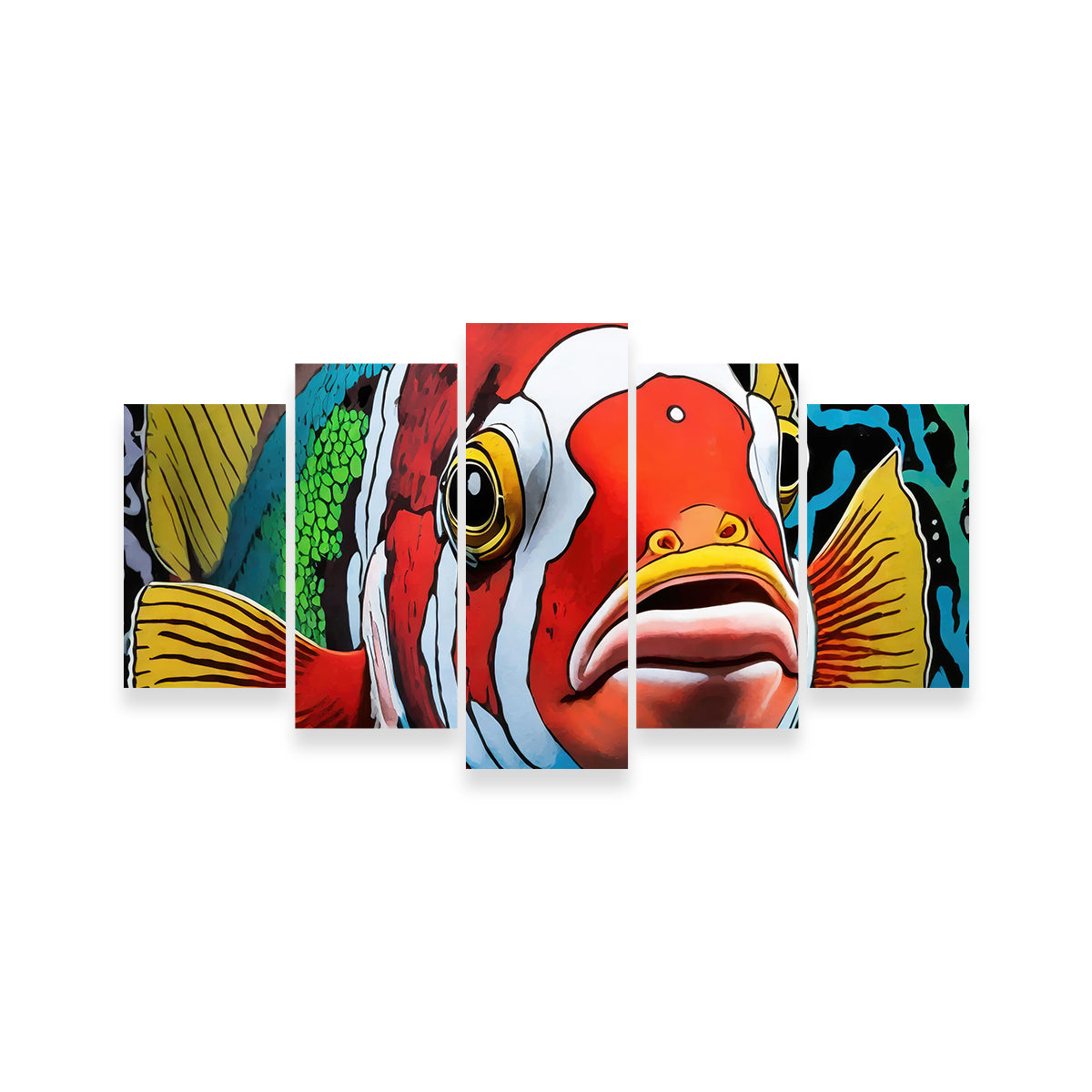 Clown Fish Graffiti Wall Art