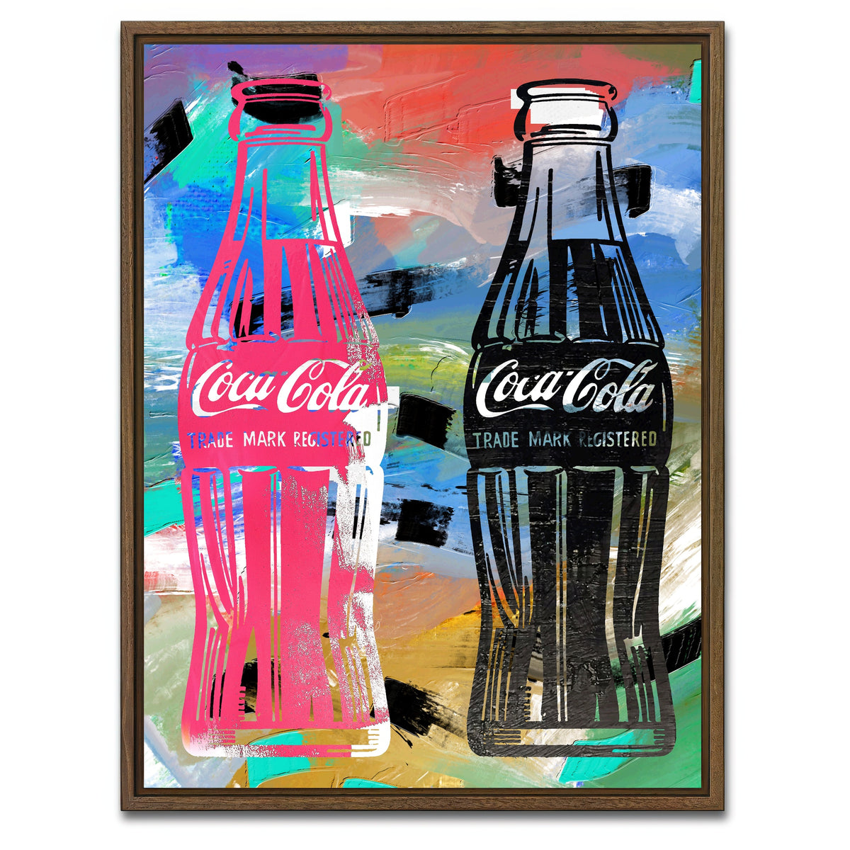 AUTO-MOCKUP WHITE | cola | 1 Piece | Walnut Framed Canvas | group=3x4