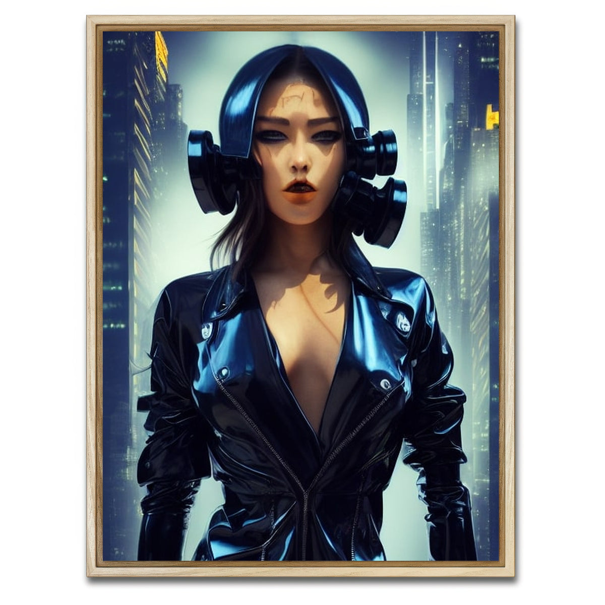 AUTO-MOCKUP WHITE | cop lady | 1 Piece | Natural Framed Canvas | group=3x4