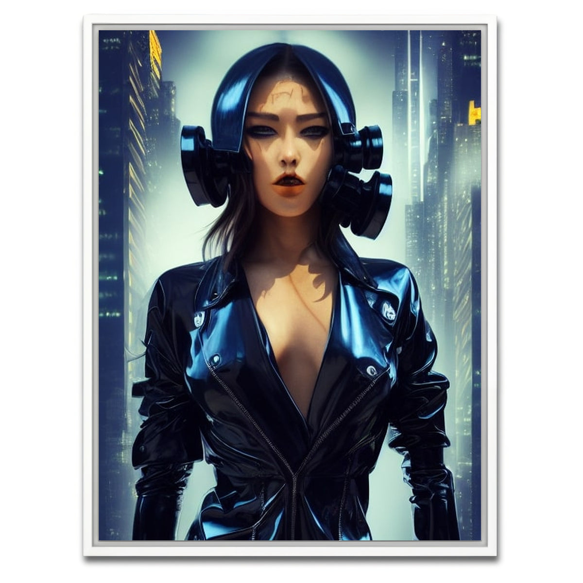AUTO-MOCKUP WHITE | cop lady | 1 Piece | White Framed Canvas | group=3x4