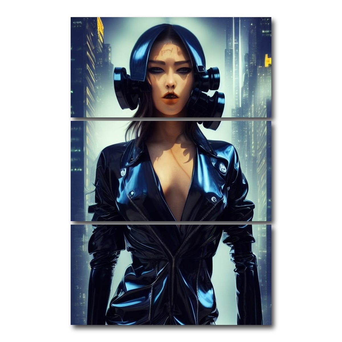 AUTO-MOCKUP WHITE | cop lady | 3 Piece | Gallery Wrap Canvas | group=12x24_stacked