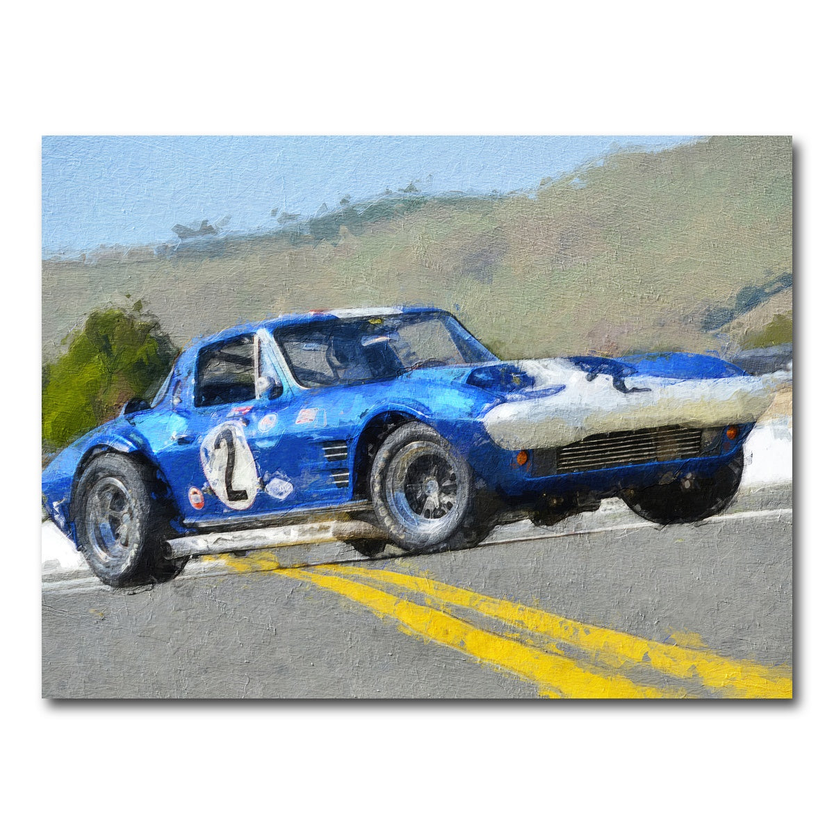 AUTO-MOCKUP WHITE | corvette grand sport | 1 Piece | Gallery Wrap Canvas | group=4x3