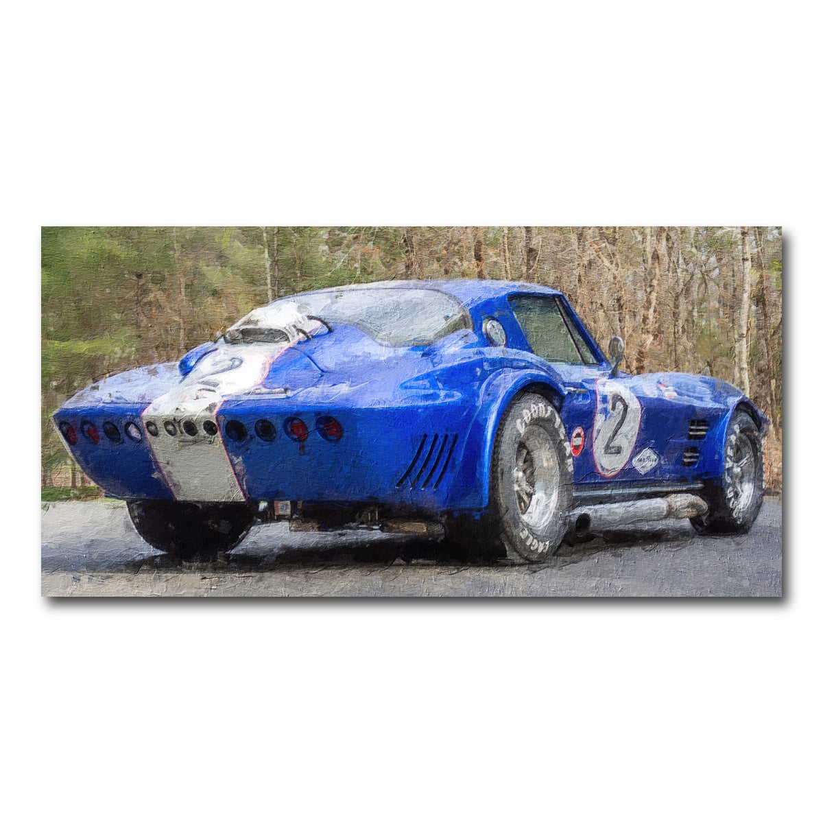 AUTO-MOCKUP WHITE | corvette grand sport no. 2 | 1 Piece | Gallery Wrap Canvas | group=2x1