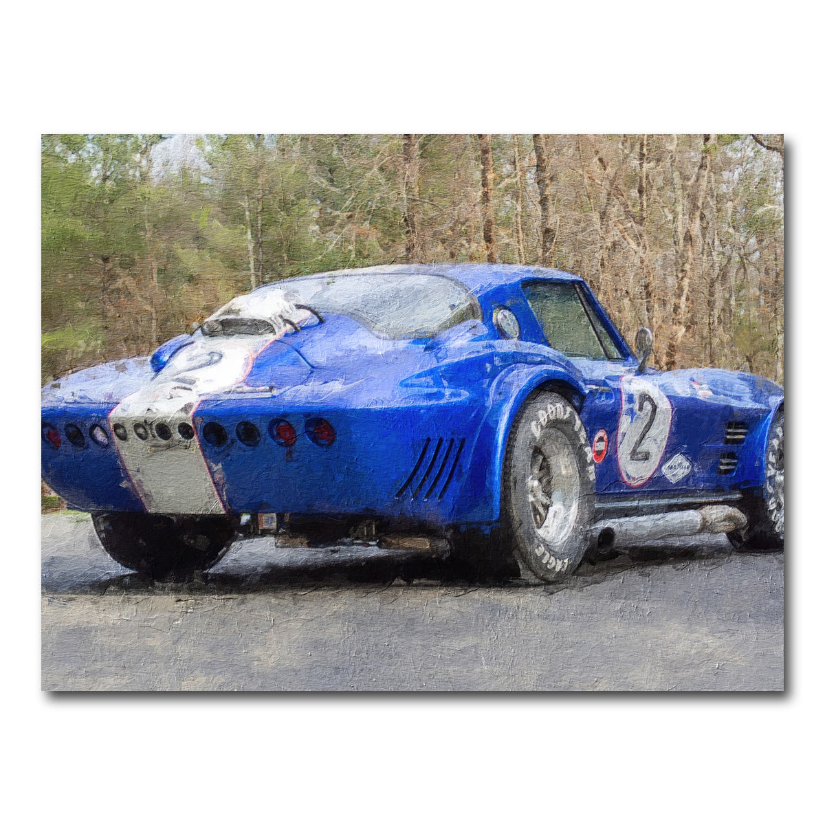 AUTO-MOCKUP WHITE | corvette grand sport no. 2 | 1 Piece | Gallery Wrap Canvas | group=4x3