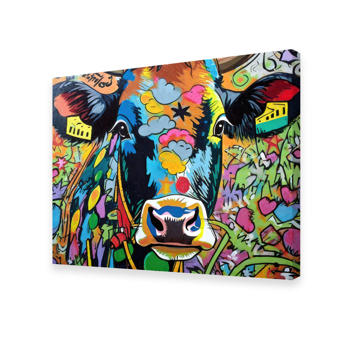 Cow Graffiti Wall Art