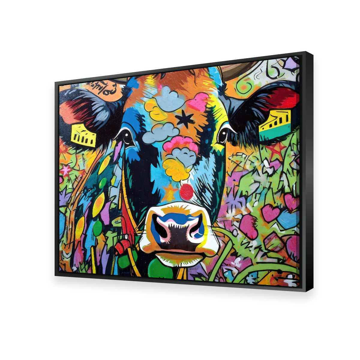 Cow Graffiti Wall Art