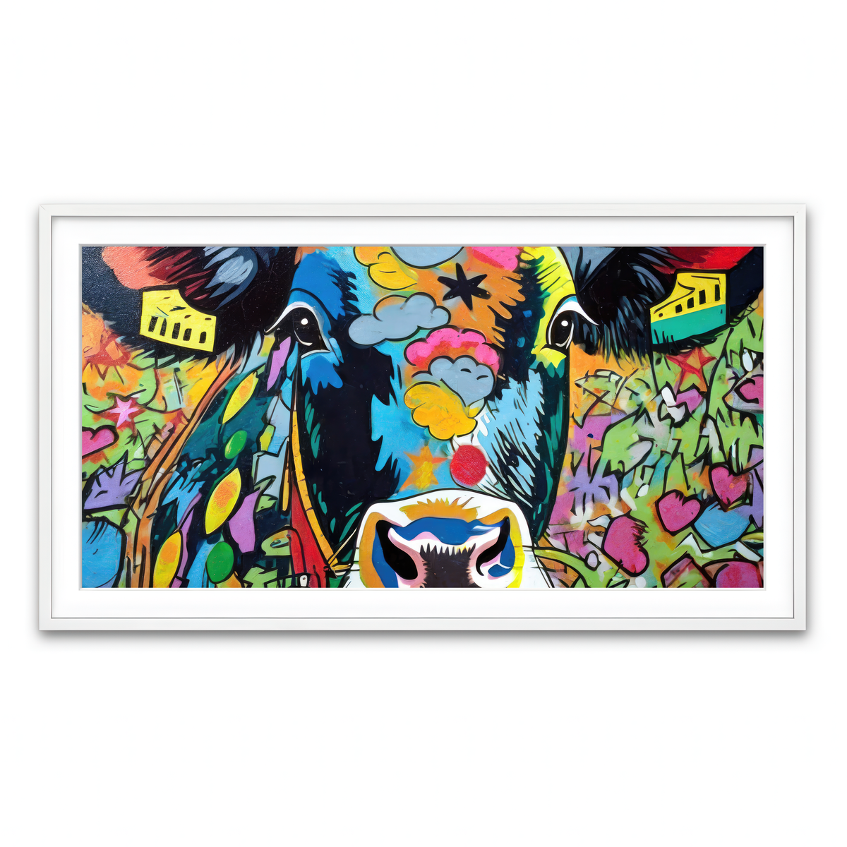 Framed Print 2x1 White