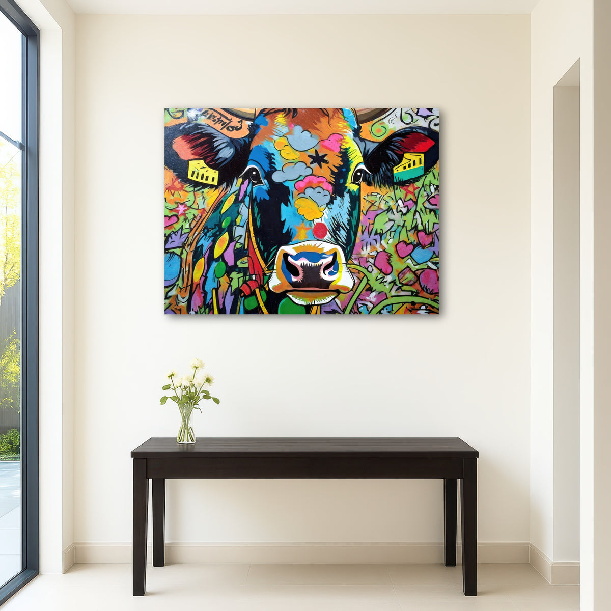 AUTO-MOCKUP ROOM | cow graffiti