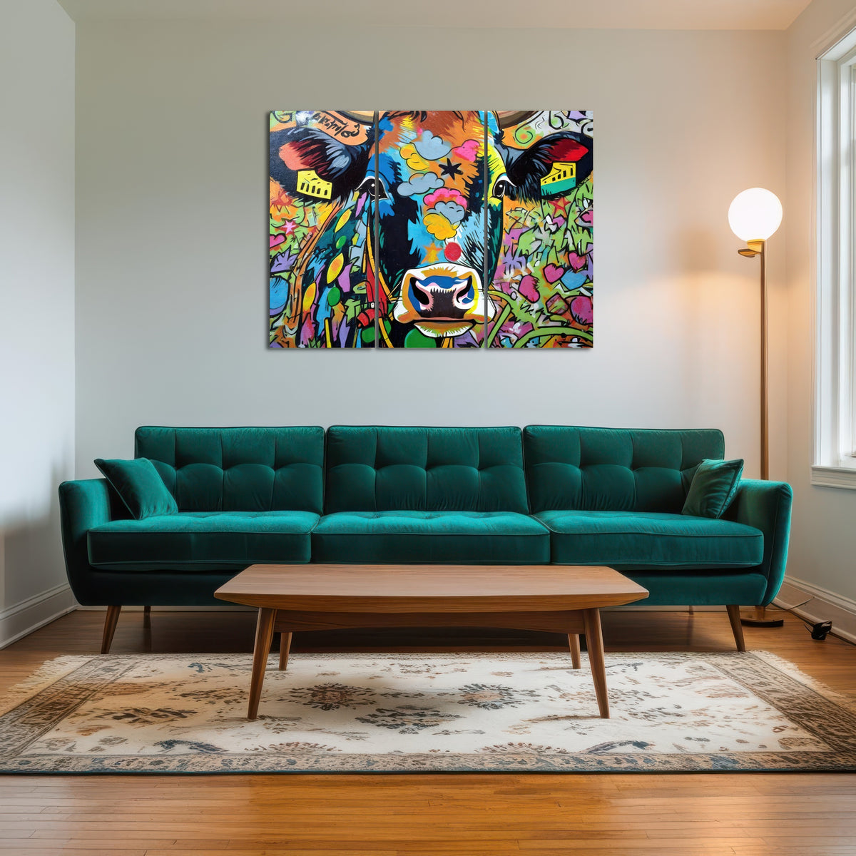 AUTO-MOCKUP ROOM | cow graffiti