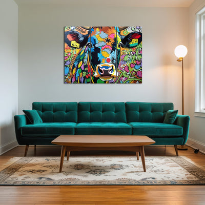 AUTO-MOCKUP ROOM | cow graffiti