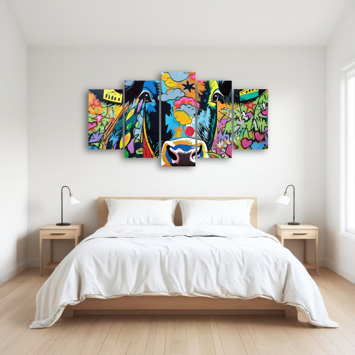 AUTO-MOCKUP ROOM | cow graffiti