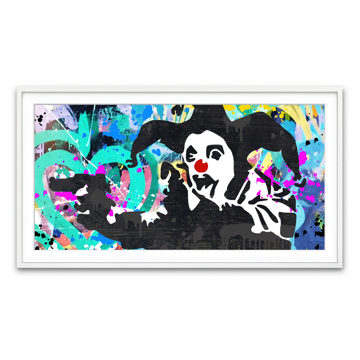 Framed Print 2x1 White