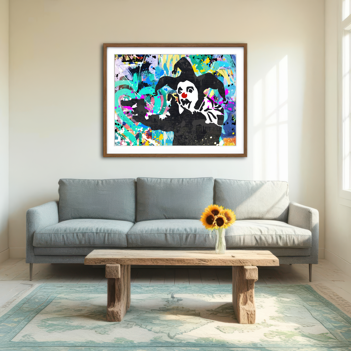 AUTO-MOCKUP ROOM | Crazy Clown Wall Art