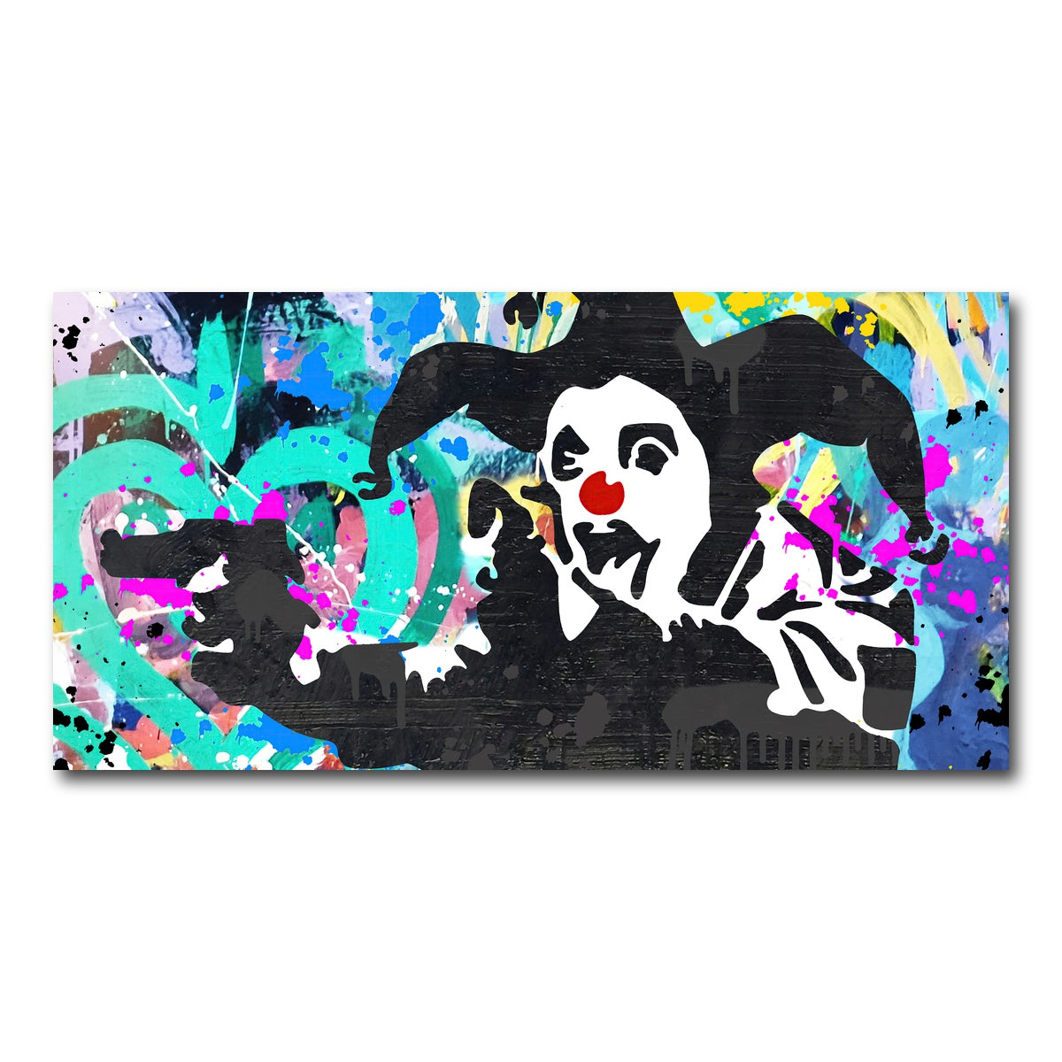 AUTO-MOCKUP WHITE | crazy clown | 1 Piece | Gallery Wrap Canvas | group=2x1